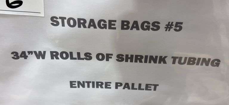 Pallet of 34" W Rolls of Shrink Tubing