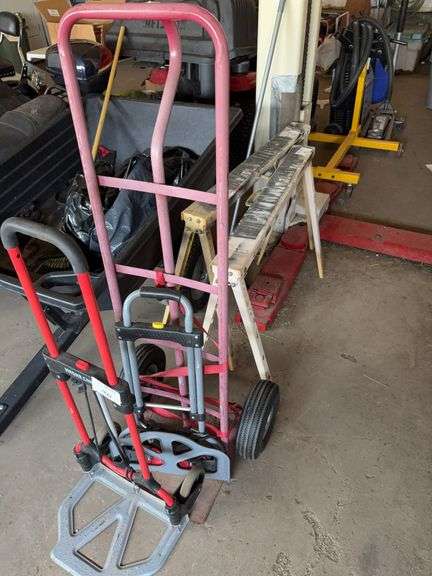 Folding Hand Truck/ Dolly Cart and Metal Stand/Barrier