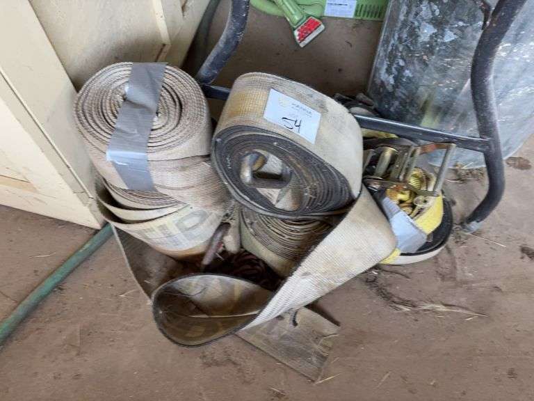 Tile Saw, Portable Vaccuum Cleaner, Straps, Steel Trash Can, Etc.