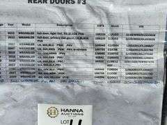 Assorted Vehicle Rear Doors