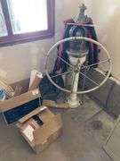 Edson Boat Steering Wheel, Victorian House Plan, Antique Coke Sign & Antique Bell