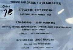 Ford Truck Tailgates (3 Units)