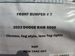 Single 2023 Dodge RAM 3500 Front Bumper (New Take Off)