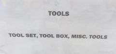 Tool Box, Tool Set and Misc. Tools