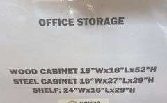 Office Storage (Wood Drawers, Steel Drawers, Shelf)