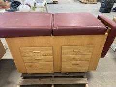 Examination Table with Wooden Storage