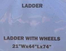 Ladder with Wheels (21"Lx44"Wx74"H)