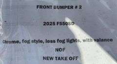 2025 F550SD Front Bumper (New Take Off)
