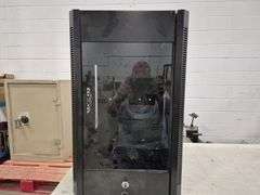 Microwave, 9 Wall Mounted Speakers, Storage Unit for Computer Hardware, Sony Amplifier