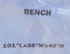 Bench (101"Lx36"Wx45"H)