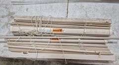 6 Sets of Used Horizontal Blinds & 3 Sets of White Unopened Horizontal Blinds