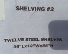 12 Steel Shelves