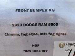 Single 2023 Dodge RAM 5500 Front Bumper (New Take Off)