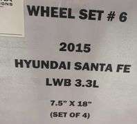 2015 Hyunday Santa Fe Wheel Set 7.5"x18" (4x)