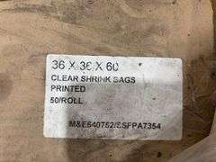 Pallet of 36x36x60 Heavy Duty Shrink Bag Rolls
