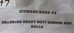 Pallet of 36x36x60 Heavy Duty Shrink Bag Rolls