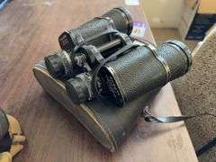 Antique Gas Mask and Binoculars