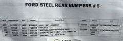 Ford Rear Steel Bumpers