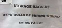 Pallet of 34" W Rolls of Shrink Tubing