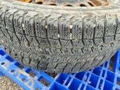 3 Michelin X-Ice Tires Mounted on Rims (185/65R15)