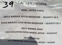 Misc. Trailer Hitch Parts