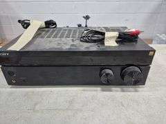 Microwave, 9 Wall Mounted Speakers, Storage Unit for Computer Hardware, Sony Amplifier