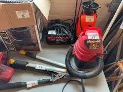 Battery Charger, Shop Vac., Cutting Tools and Sprayer