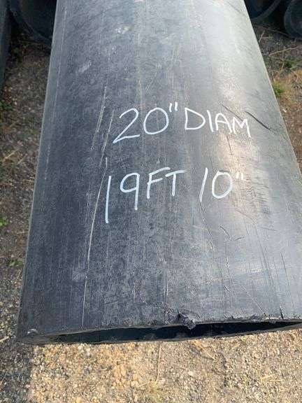 PVC Sewer Pipe 20" Diameter, 19'10" Length, 2" Thick