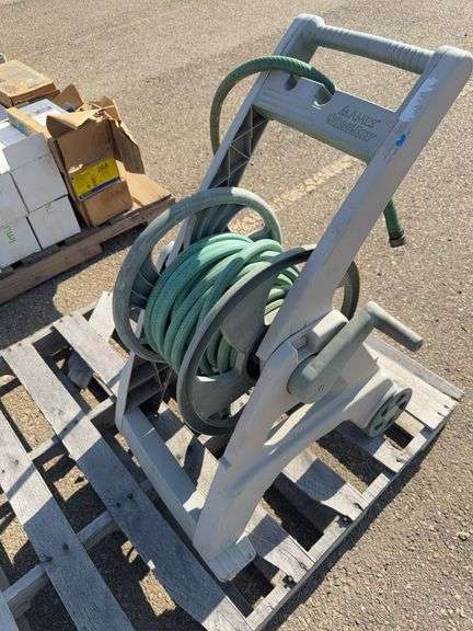 Ames ReelEasy Hose Reel Cart with a Garden Hose