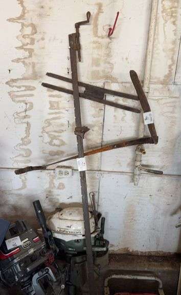 Antique Two-Man Cross Cut Saw & Clamp