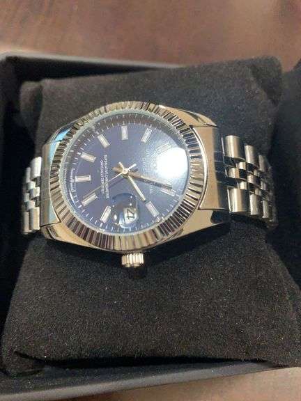 Silver w/ Blue Face Rolex Oyster Perpetual Date Just (Unverified)