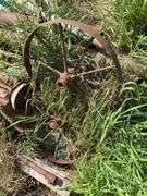 Vintage Wagon Wheel and Various Metal