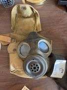 Antique Gas Mask and Binoculars