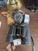 Antique Gas Mask and Binoculars