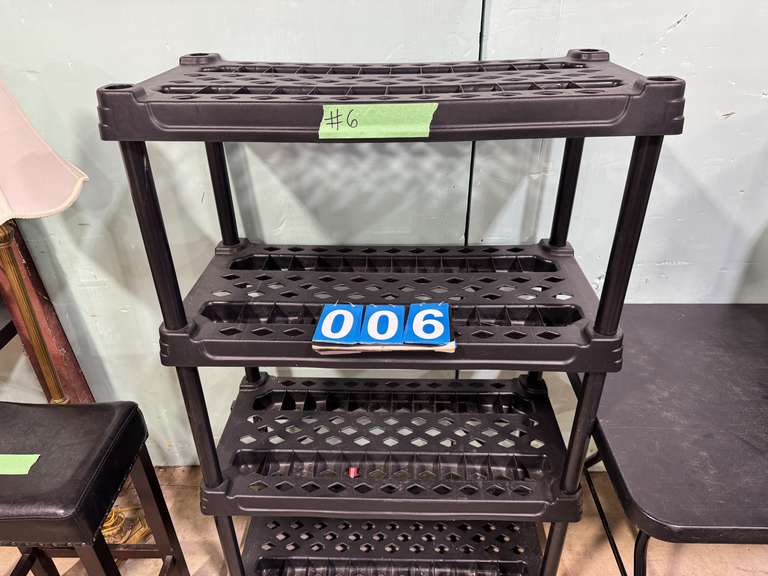 4 TIER PLASTIC SHELF