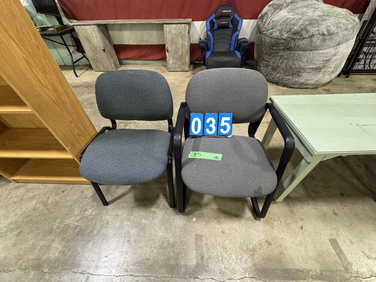 TWO (2) BLUE OFFICE CHAIRS