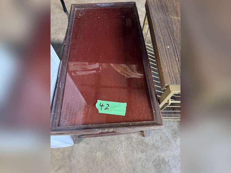 GLASS TOP SIDE TABLE