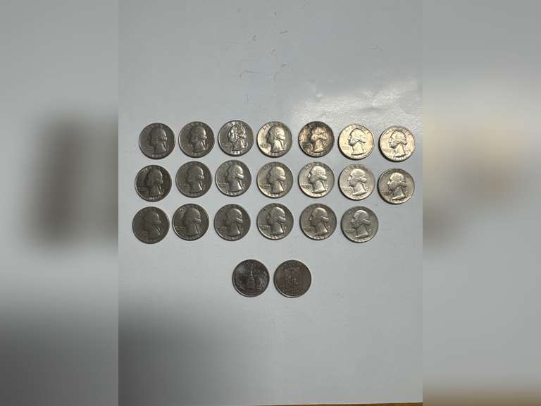TWENTY-TWO (22) 1960s COPPER QUARTERS, STATE QUARTERS