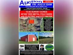 12.93 ACRES & POLE BARN