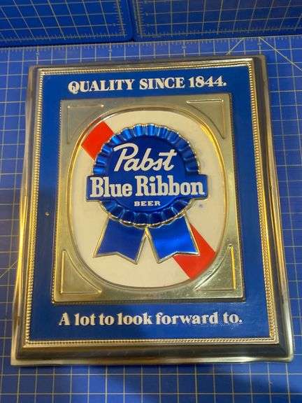 Pabst blue ribbon plastic sign