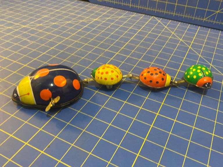 Ladybug wind up toy- metal