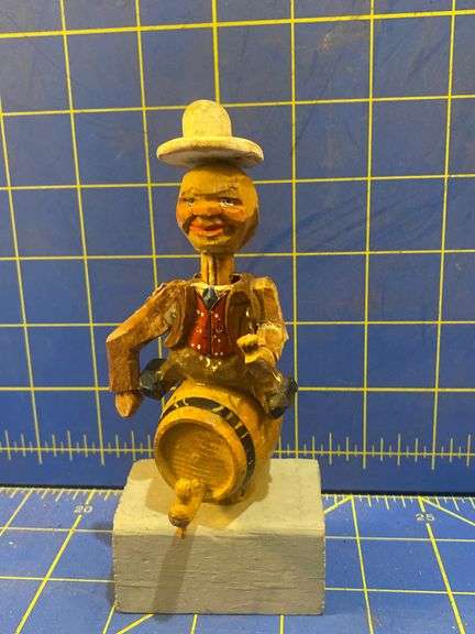 Carved Bobblehead cork man