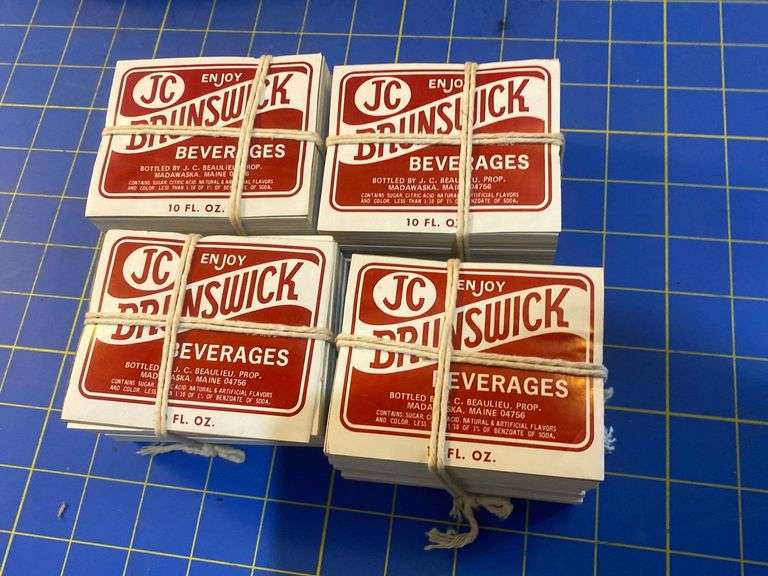 JC Brunswick soda bottle stickers
