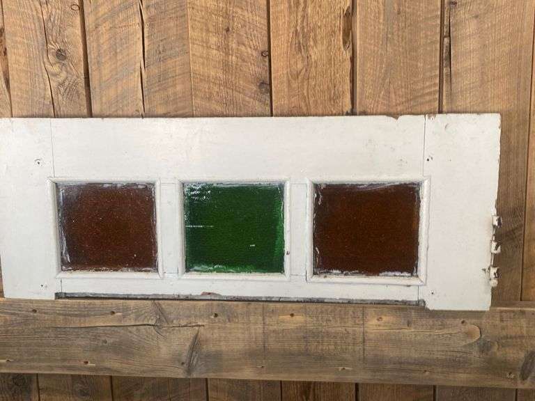 Stain glass door section
