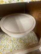 Tins, storage containers+ contents of cabinet