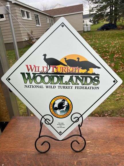 NWTF Wild Turkey Woodlands Sign