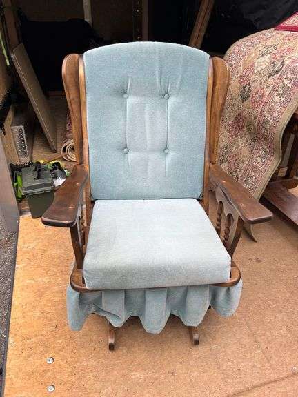 Light Blue Glider Rocker