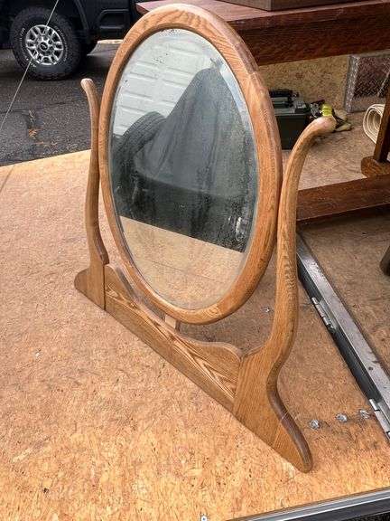 Vintage Bureau Mirror/ Vanity