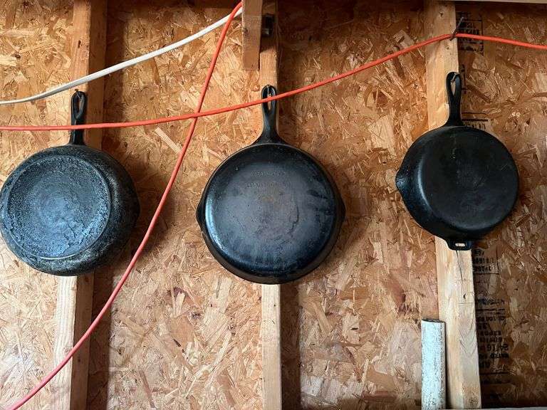 3-Cast Iron Fry Pans