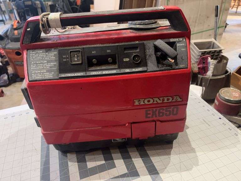 Honda EX650 generator - Gregg Auctions